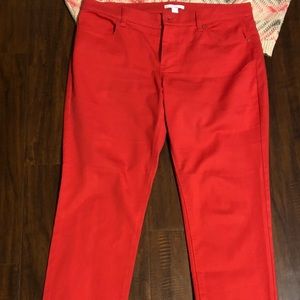 Casual crop pants, peach color